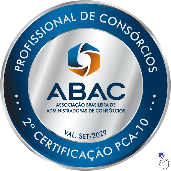 Badge PCA-10 ABAC, segunda certificação, validade setembro de 2029