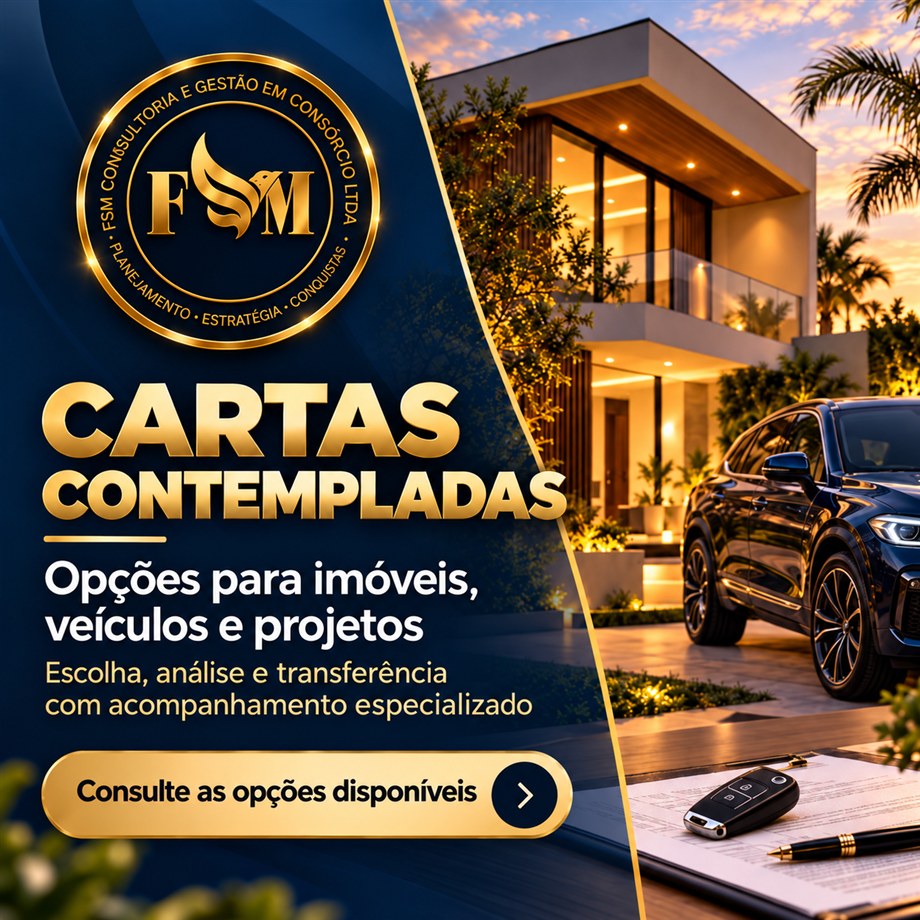 Cartas contempladas para imóveis, veículos e projetos
