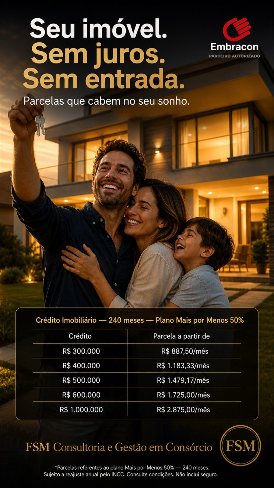 Consórcio imobiliário com planejamento